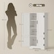 image 5 of HOMCOM Accent Floor Storage Cabinet, Kitchen Cupboard Sideboard with Adjustable Shelves and 2 Lower Doors, White