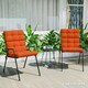 image 8 of Outsunny 2pc Outdoor Seat Cushion with Backrest, Ties, for Garden, Orange 