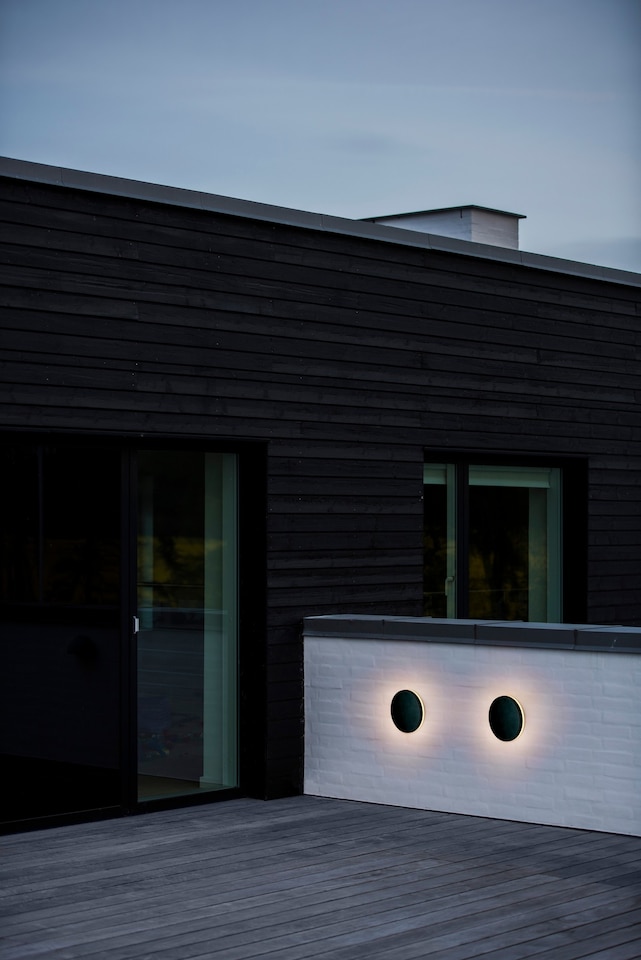 image 1 of Nordlux Artego Outdoor Wall Light Black Aluminium Sensor Intergrated LED  20,000hrs - Mains Powered, IP54 | Black | Black