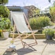 image 5 of Harbour Housewares Folding Wooden Deck Chairs - Light Grey - Pack of 2 | Grey | Light Grey