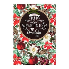 Christmas Card To Dad & Partner 'Happy Times'