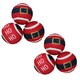 image 1 of 6PK Dog Red Festive Christmas Gift Themed Tennis Balls Ball Mad Xmas Gift