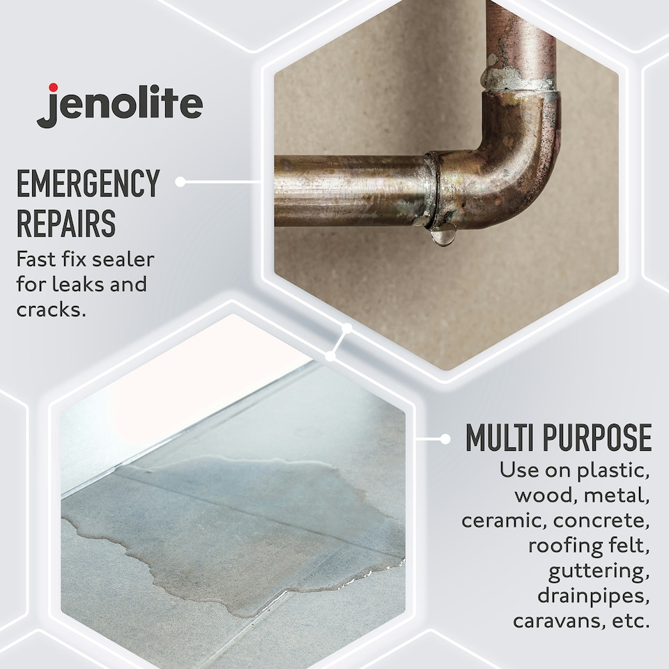image 1 of Jenolite Stop Leak Waterproof Sealer Spray - White - 400ml