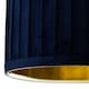 image 3 of Set of 2 Sundance - Navy Blue Velvet Pleated 25cm Lamp Shades with Gold Inner | Blue | Gold | Medium | 2