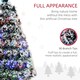 image 4 of HOMCOM 3ft Artificial Prelit Christmas Tree, Snow Xmas Tree w/ Fiber Optic