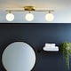 image 2 of BHS Nancy Bathroom Ceiling Spotlight Bar, Satin Brass Yellow | Brass