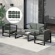 image 7 of Outsunny Cushion Cover Replacement Patio Rattan Furniture Seat Cover Grey Grey