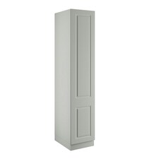 Classic Square Panel Light Grey Single Wardrobe with Shelves Grey