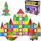 image 1 of Desire Deluxe Magnetic Building Blocks Tiles STEM Toy Set 57PC – Kids Learning Educational Construction Toys for Boys Girls Present Age 3 4 5 6 7 Year Old - Gift