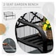 image 3 of Outsunny  Outdoor Garden Bench 2 Seater Patio Porch Loveseat Brown