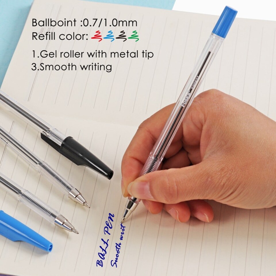 image 1 of Box of 50 Blue Ballpoint Pens 1.0mm Tip