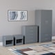 image 1 of Vida Designs Riano 4 Piece Bedroom Set (1 Drawer Bedside Chest, 5 Drawer Chest, 2 Door 2 Drawer Wardrobe), Grey (5)