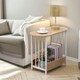 image 1 of 2 Tier Narrow Side Table Oak Brown