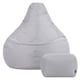 image 4 of Icon Dalton Adults High Back Indoor Outdoor Bean Bag Chair & Footstool Pouffe, Grey