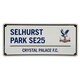 image 1 of Crystal Palace FC Selhurst Park SE25 Plaque - White/Blue - One Size