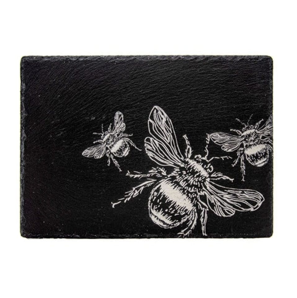 image 1 of The Just Slate Company Bee Slate Cheese Board