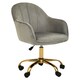 image 1 of Interiors by Premier Brent Grey Velvet And Gold Home Office Chair