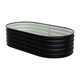 image 1 of Living and Home Oval Galvanized Steel Raised Garden Bed- Black