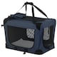 image 6 of PawHut Folding Pet Carrier Bag House W/ Cushion Storage, Dark Blue 60x41.5x41cm