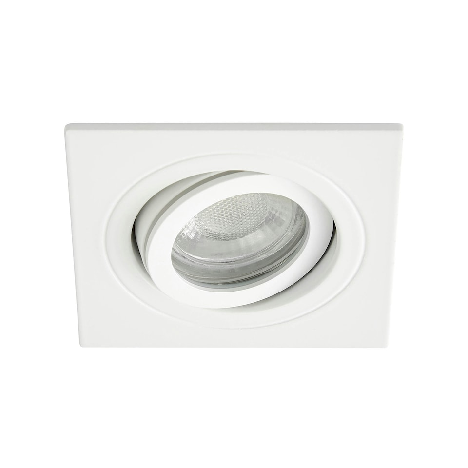 image 1 of BHS Sym Square IP65 Tiltable Downlight | White | White | 1