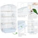 image 4 of Yaheetech 162.5 cm Tall Open Top Metal Bird Cage Large White