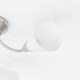 image 3 of ValueLights Kristina 3 Way Silver Metal Flush Ceiling Light with Frosted White Shades and LED Bulbs