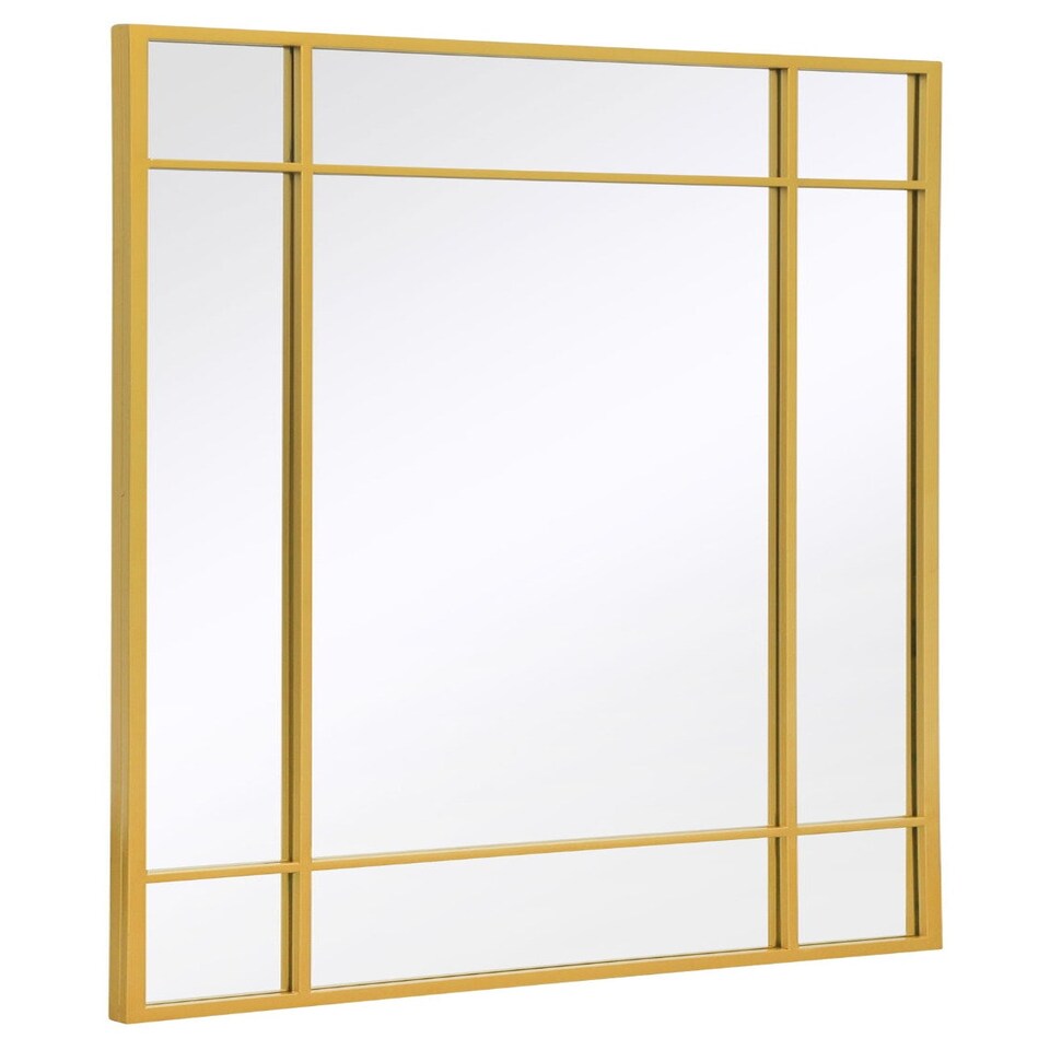 image 1 of The Genestra - Gold Modern Contemporary Garden Wall Mirror 39" X 27" (100x70CM) Gold