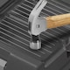 image 3 of 12cm Large Black Toolbox with Lid Storage Compartment