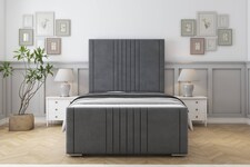 Sloomy Harrington Armour Coniston Bed Frame With Mattress With 50" Upholstered Headboard 4' Small Double