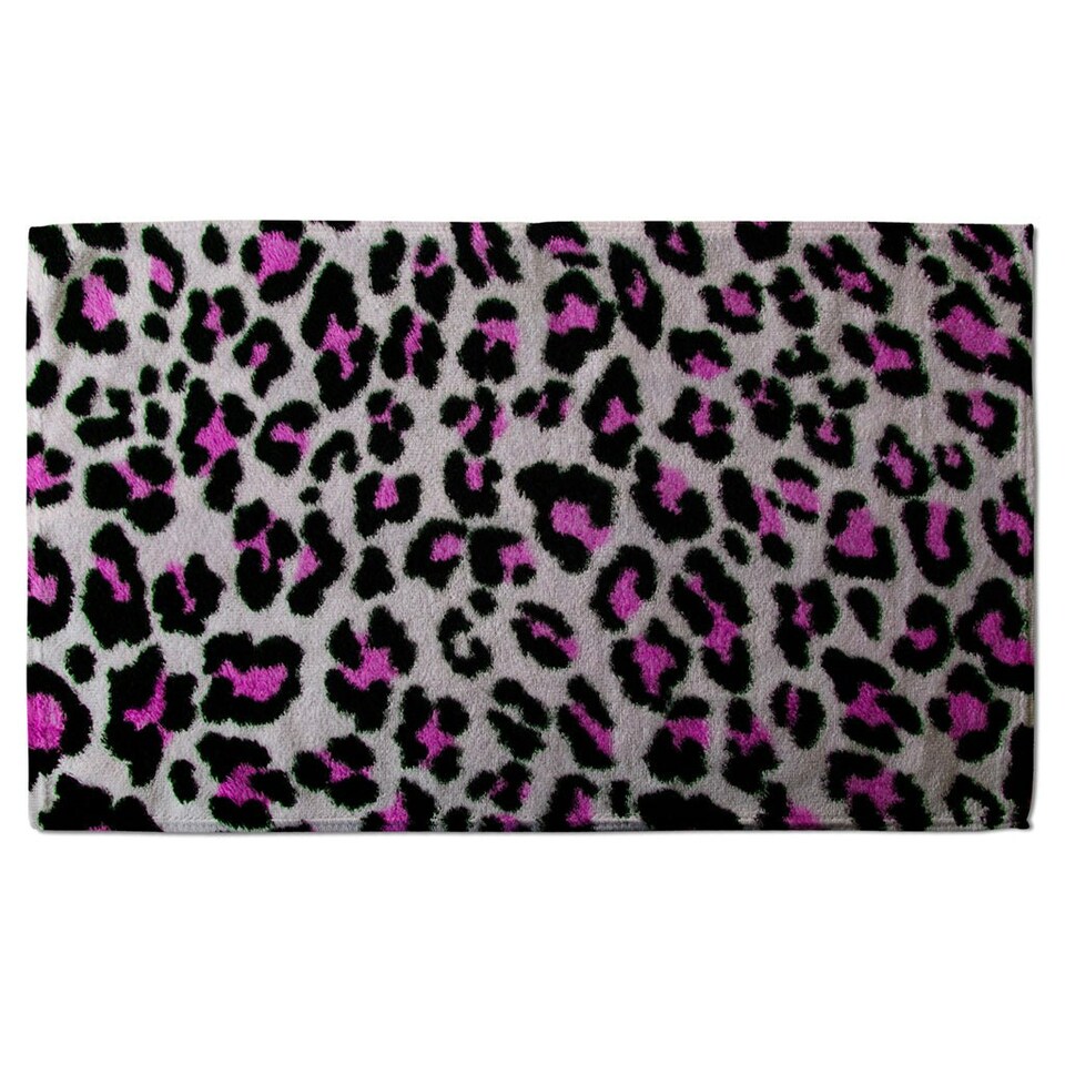 image 1 of Pink Fluffy Leopard (Kitchen Towel)