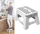 image 6 of Dekton White Folding Step Stool 150kg Max Anti Slip Home Workplace Aid Ladder | White