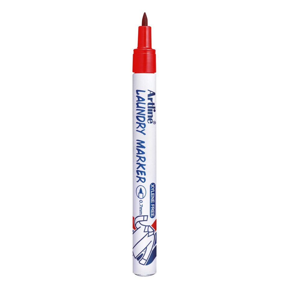 image 1 of Artline Laundry Marker for Clothes & Fabric Marking | Red | 1