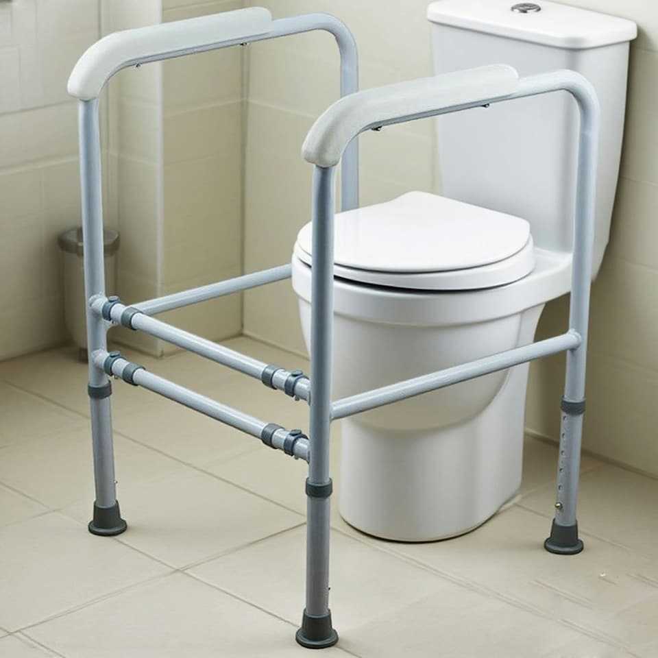 image 1 of Toilet Frame Support Standing Aid Safety Grab Handle Adjustable Elderly Disabled