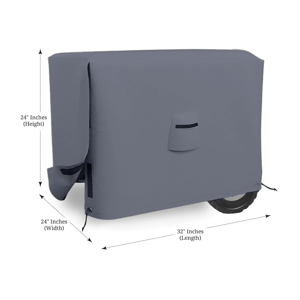 image 1 of Covers&All Outdoor Generator Cover, 32 in L x 24 in W x 24 in H, Grey