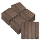 image 1 of Outsunny 27pc Floor Tiles Interlocking Solid Wood DIY Deck Tiles Outdoor Black