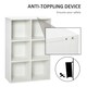 image 3 of HOMCOM Cubic Cabinet Bookcase Storage Shelves for Home Office, White