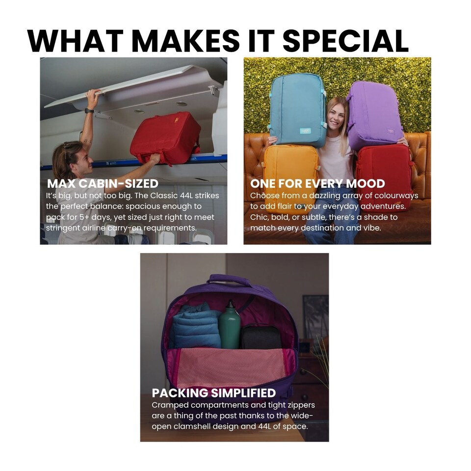 image 1 of Cabinzero Classic Cabin Backpack 44L, Max Size Carry On for Long Trip