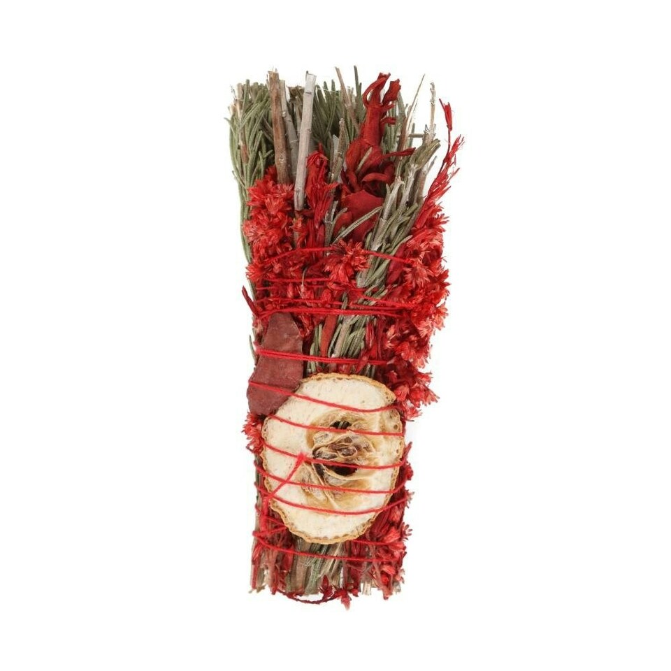 image 1 of Something Different Ritual Rosemary Red Jasper Smudge Stick Wand - Red/Brown - One Size