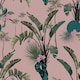 image 1 of Tropical Paradise Wallpaper in Dusky Pink | Pink | Dusky Pink