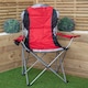 image 2 of Luxury Padded High Back Folding Outdoor, Camping, Fishing Chair in Red