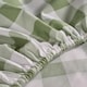image 4 of OHS Gingham Microfibre Easy Care 25cm Deep Fitted Bed Sheet | Green | Sage | Double