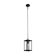 image 2 of EGLO Alamonte 1 Single Black Steel & Glass Caged Exterior Pendant