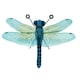image 1 of Small Metal Blue Dragonfly Garden/Home Wall Art Ornament Gift 7x22x31cm
