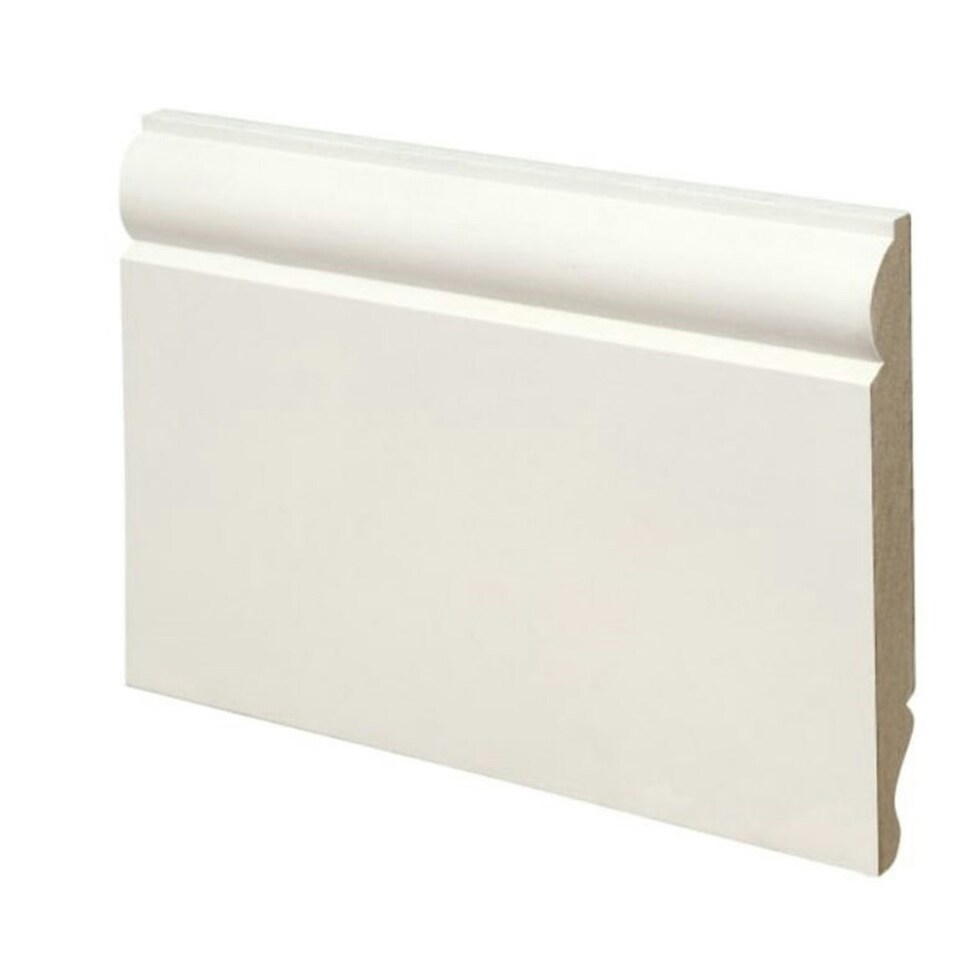 image 1 of PACK OF 10 (Total 10 Units) - Dual Purpose Torus & Ogee White MDF Skirting- 18mm x 169mm - 4200mm Length