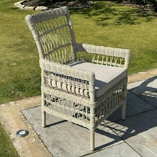 Provence Collection Outdoor Dining Chair - Metal - L94 x W62 x H69 cm - Beige