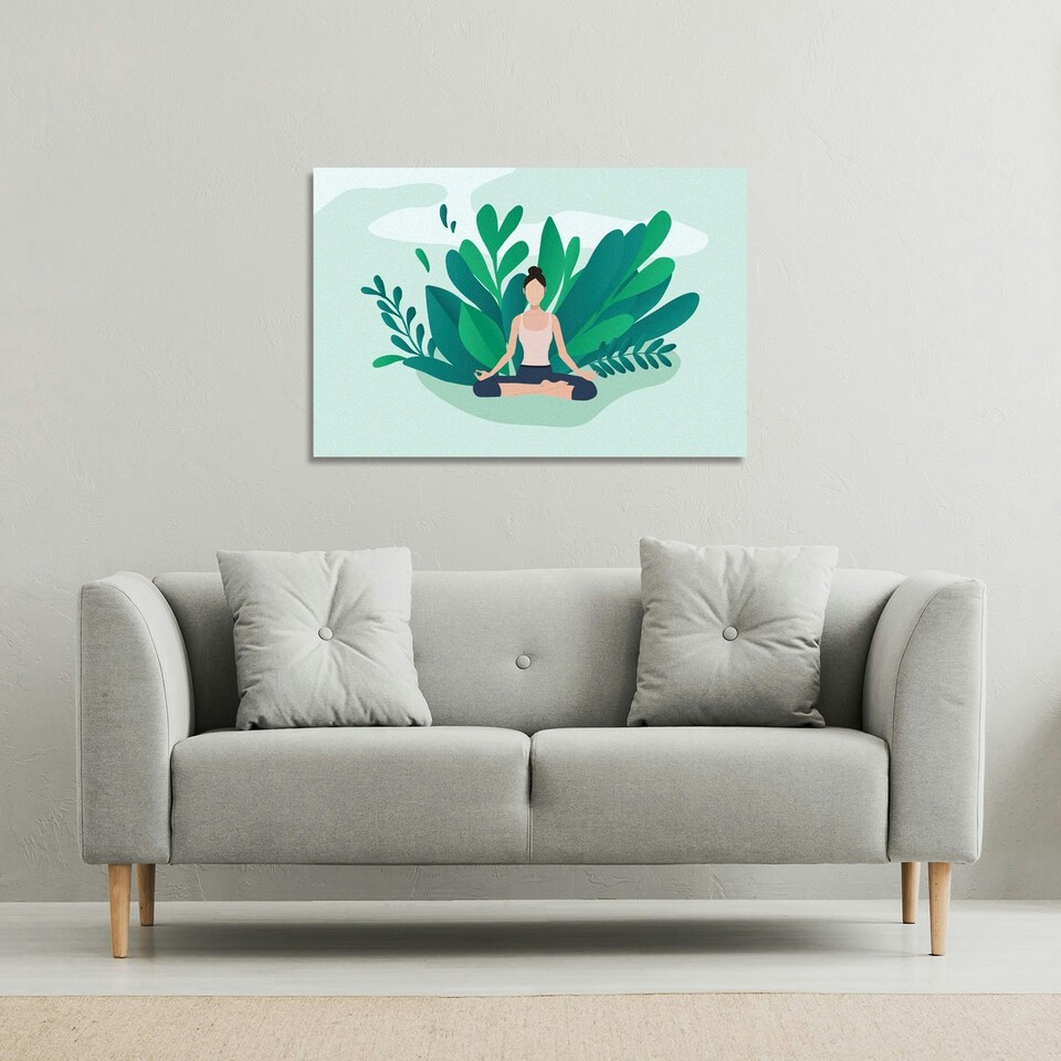 image 1 of Woman Meditating (Canvas Print) 61 x 91 x 4cm