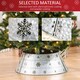 image 5 of HOMCOM 66cm Christmas Tree Collar with Hollow Snowflake Patterns Silver