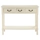 image 1 of Interiors by Premier Pearl White Console Table for Hallway, Pine Wood  Wood Table for Home Décor with 3 drawers White