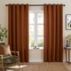 image 2 of Furn Soft Chenille Blackout Eyelet Curtain Pair, 117cm width x 183cm drop | Orange | Rust | 1