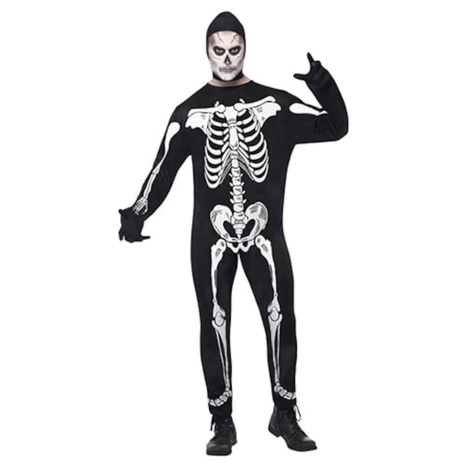 image 1 of Skeleton Fancy Dress Costume Unisex Adult Large